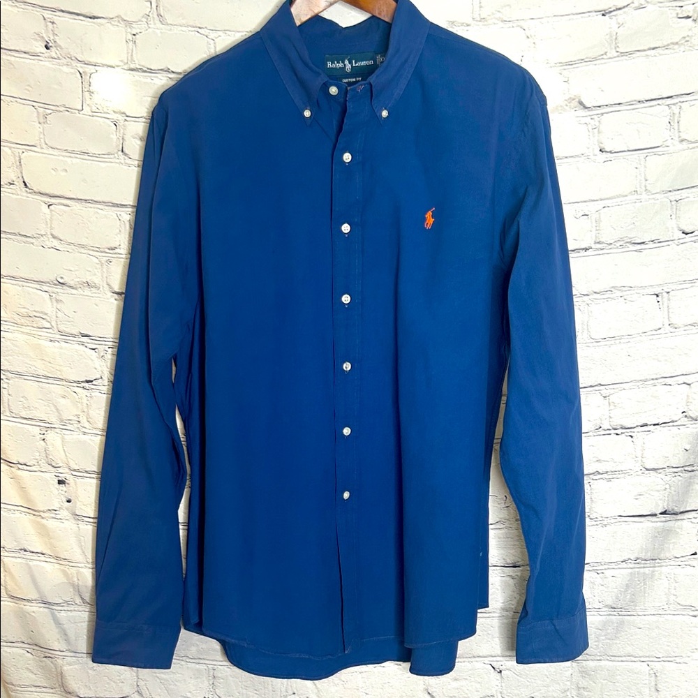 Ralph Lauren Blue Long Sleeve Button Down Shirt Size XXL